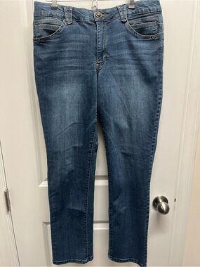 Democracy "Ab"solution Straight Leg Jeans medium Wash Stretch Size 12